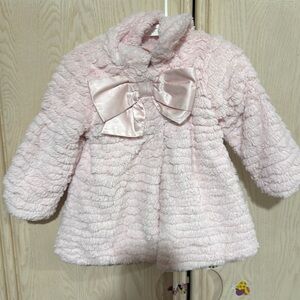 Pink Fur Jacket W/bow